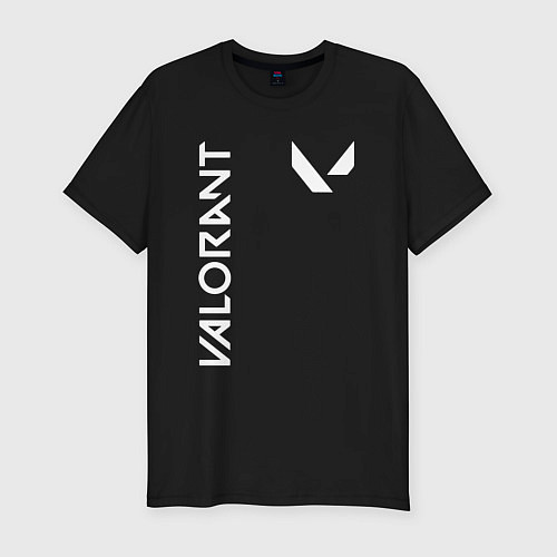 Мужская slim-футболка Valorant - Logo / Черный – фото 1