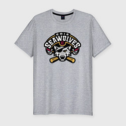 Футболка slim-fit Sea Wolves - baseball team, цвет: меланж