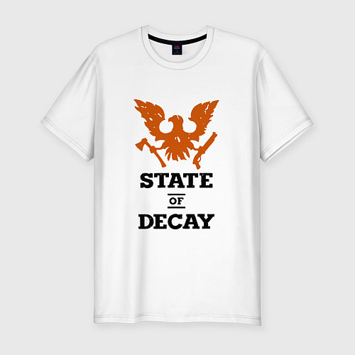 Мужская slim-футболка State of Decay Эмблема Лого / Белый – фото 1