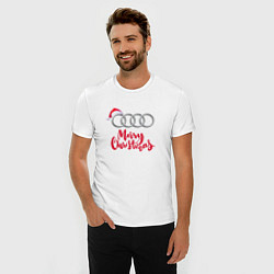 Футболка slim-fit AUDI MERRY CHRISTMAS, цвет: белый — фото 2