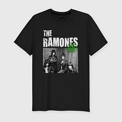 Футболка slim-fit The Ramones Рамоунз, цвет: черный