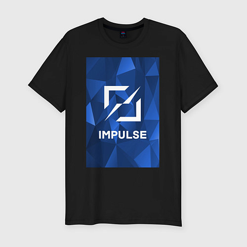 Мужская slim-футболка Cobalt Impulse / Черный – фото 1