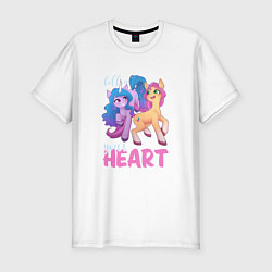 Мужская slim-футболка My Little Pony Follow your heart