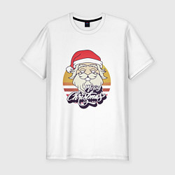 Футболка slim-fit Лого Дед Мороза, цвет: белый