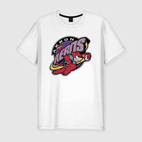 Мужская slim-футболка Akron Aeros - baseball team / Белый – фото 1