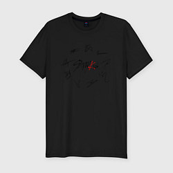 Футболка slim-fit STRAY KIDS АВТОГРАФЫ ЧЁРНЫЙ, цвет: черный