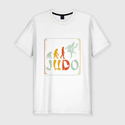 Мужская slim-футболка Judo Warriors / Белый – фото 1