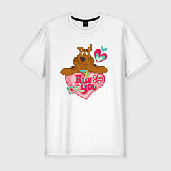 Мужская slim-футболка Ruv you Scooby Doo