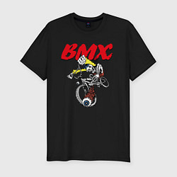 Футболка slim-fit Extreme BMX riding, цвет: черный