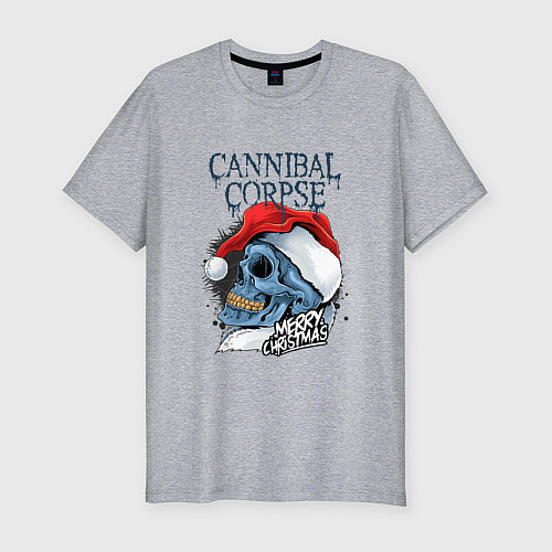 Мужская slim-футболка Cannibal Corpse Happy New Year / Меланж – фото 1