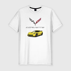 Футболка slim-fit Chevrolet Corvette motorsport, цвет: белый