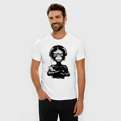 Футболка slim-fit Monkey Dj, цвет: белый — фото 2