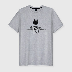 Футболка slim-fit Stray: Black Logo, цвет: меланж