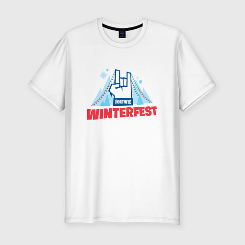 Мужская slim-футболка Winterfest / Белый – фото 1