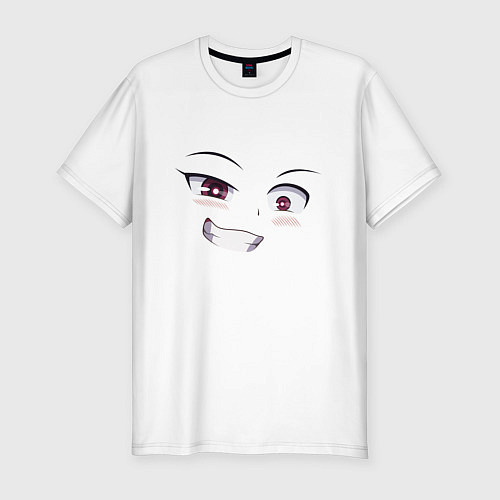 Мужская slim-футболка Глаза анимешные / Белый – фото 1