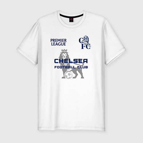 Мужская slim-футболка CHELSEA F C ЧЕЛСИ Ф К / Белый – фото 1