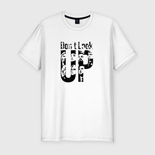 Мужская slim-футболка Dont look up black edition / Белый – фото 1