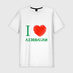 Футболка slim-fit Love Azerbaijan, цвет: белый