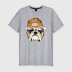 Футболка slim-fit Cool dog!, цвет: меланж