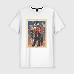 Футболка slim-fit Yoru art, цвет: белый