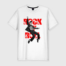 Футболка slim-fit Rokc n roll king, цвет: белый