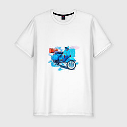 Футболка slim-fit Легендарная VESPA, цвет: белый