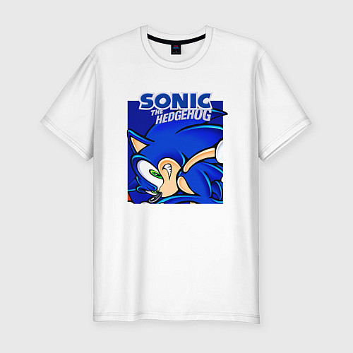 Мужская slim-футболка Sonic Adventure Sonic / Белый – фото 1