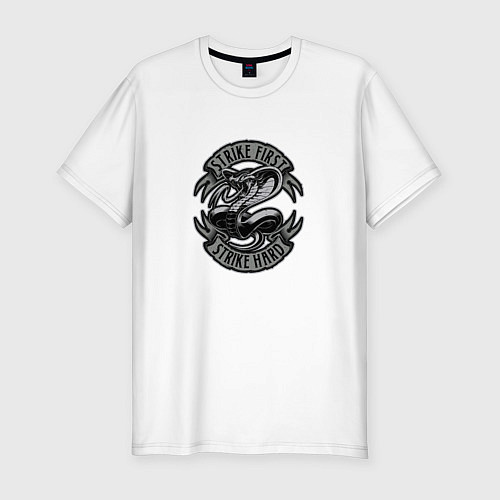 Мужская slim-футболка Cobra Kai Logo / Белый – фото 1