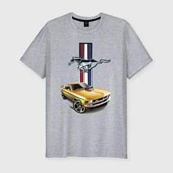 Футболка slim-fit Mustang motorsport, цвет: меланж