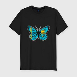 Мужская slim-футболка Бабочка - Казахстан