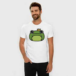 Футболка slim-fit Frog Lucky король, цвет: белый — фото 2