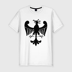 Мужская slim-футболка Средневековый рисунок орла