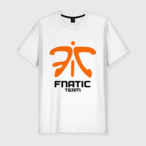 Мужская slim-футболка Dota 2: Fnatic Team / Белый – фото 1