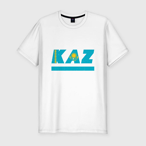 Мужская slim-футболка KAZ / Белый – фото 1