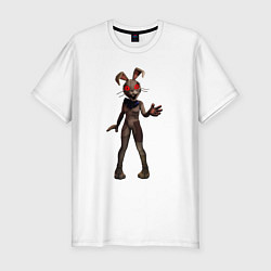 Футболка slim-fit The rabbit lady FNAF 5, цвет: белый