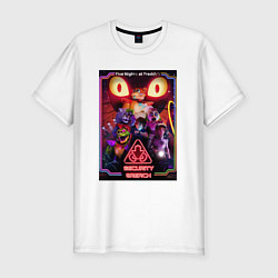 Мужская slim-футболка Five Nights at Freddys 5 poster
