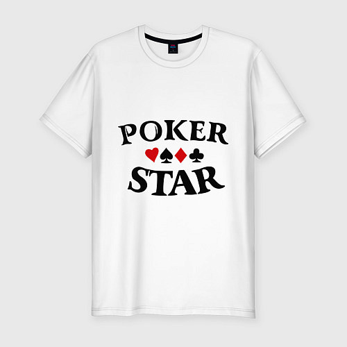 Мужская slim-футболка Poker Star / Белый – фото 1