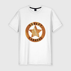 Мужская slim-футболка Wasteland 3 desert rangers star emblem