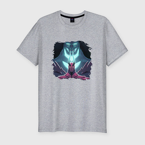 Мужская slim-футболка Террорблэйд арт / Меланж – фото 1