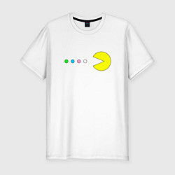 Футболка slim-fit Pac - man Для пары, цвет: белый