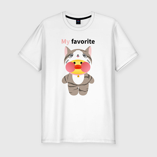 Мужская slim-футболка LaLaFanFanCat / Белый – фото 1