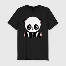 Мужская slim-футболка Няшная Панда 2022