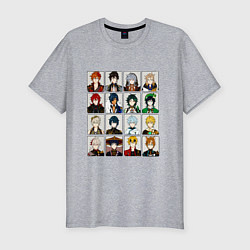 Мужская slim-футболка Все лучшие мальчики Геншина GENSHIN IMPACT