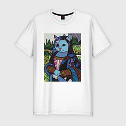 Мужская slim-футболка Mona Cat2
