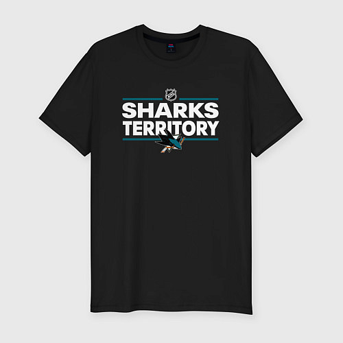 Мужская slim-футболка SHARKS TERRITORY САН-ХОСЕ ШАРКС / Черный – фото 1