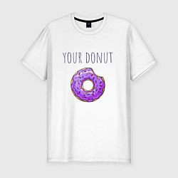 Мужская slim-футболка Твой пончик