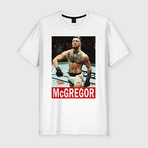 Мужская slim-футболка Конор МакГрегор McGregor / Белый – фото 1