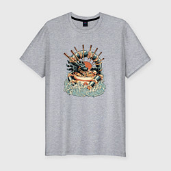 Футболка slim-fit Dragon Sushi Ramen, цвет: меланж