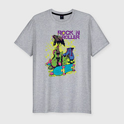 Мужская slim-футболка Rock n roller