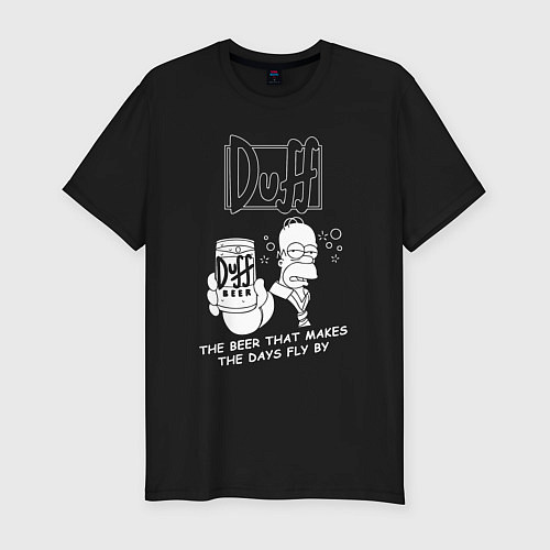 Мужская slim-футболка DUFF, SIMPSONS, Симпсоны / Черный – фото 1